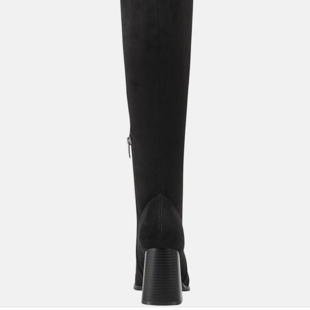 Marc Fisher Denki Black Faux Suede Block Heel Over The Knee Boots Wm’s Sz 5 New - Picture 6 of 11